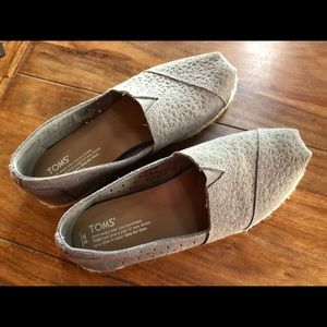 Taupe suede Toms
